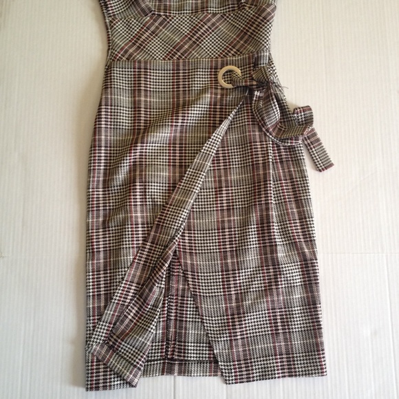 Plaid midi career dress - Picture 3 of 6